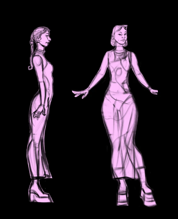 Aiko full-body concept art