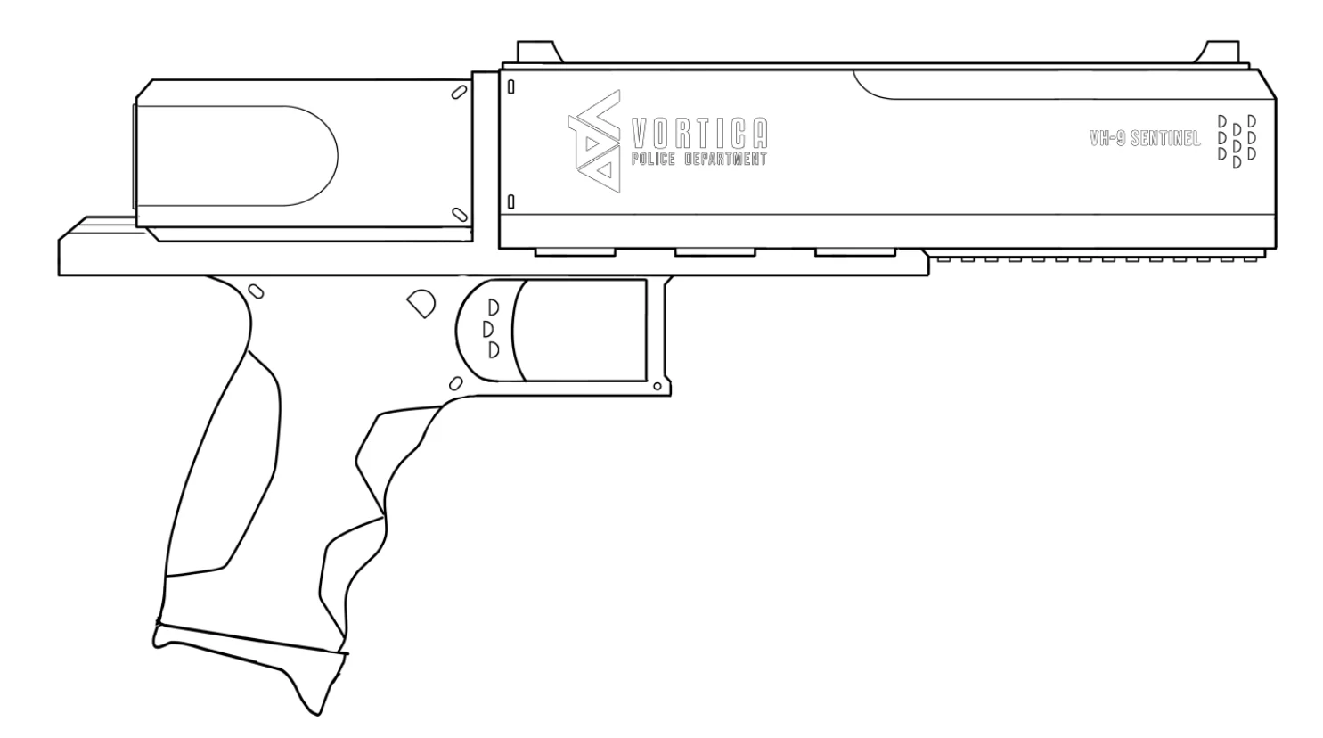 Blaz weapon design line art